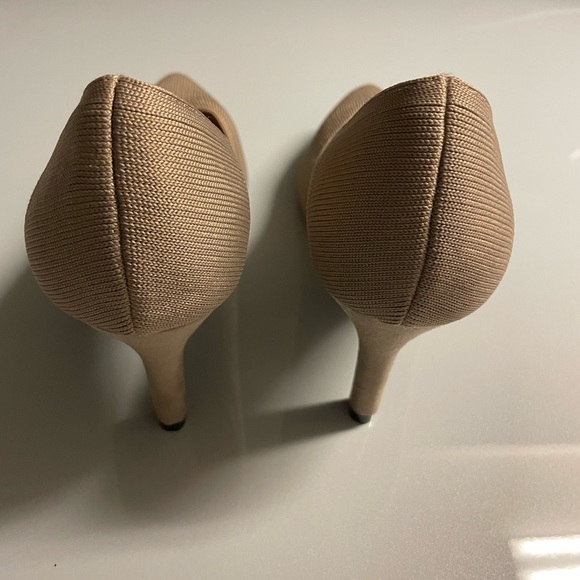 MIA WOMEN'S MAIRE PUMPS knit 8 medium nordstrom high heels beige new - Picture 4 of 7